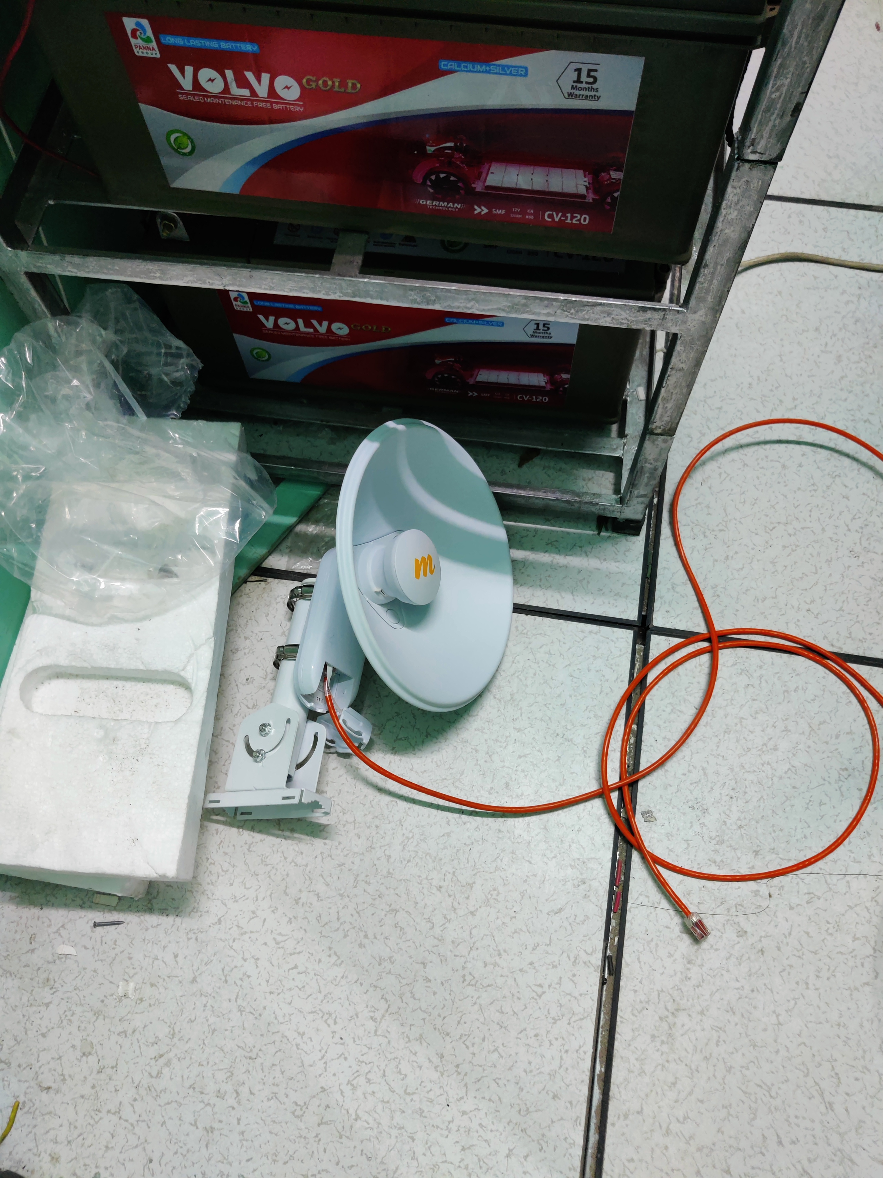 Unboxing an outdoor wireless radio ahead of installation