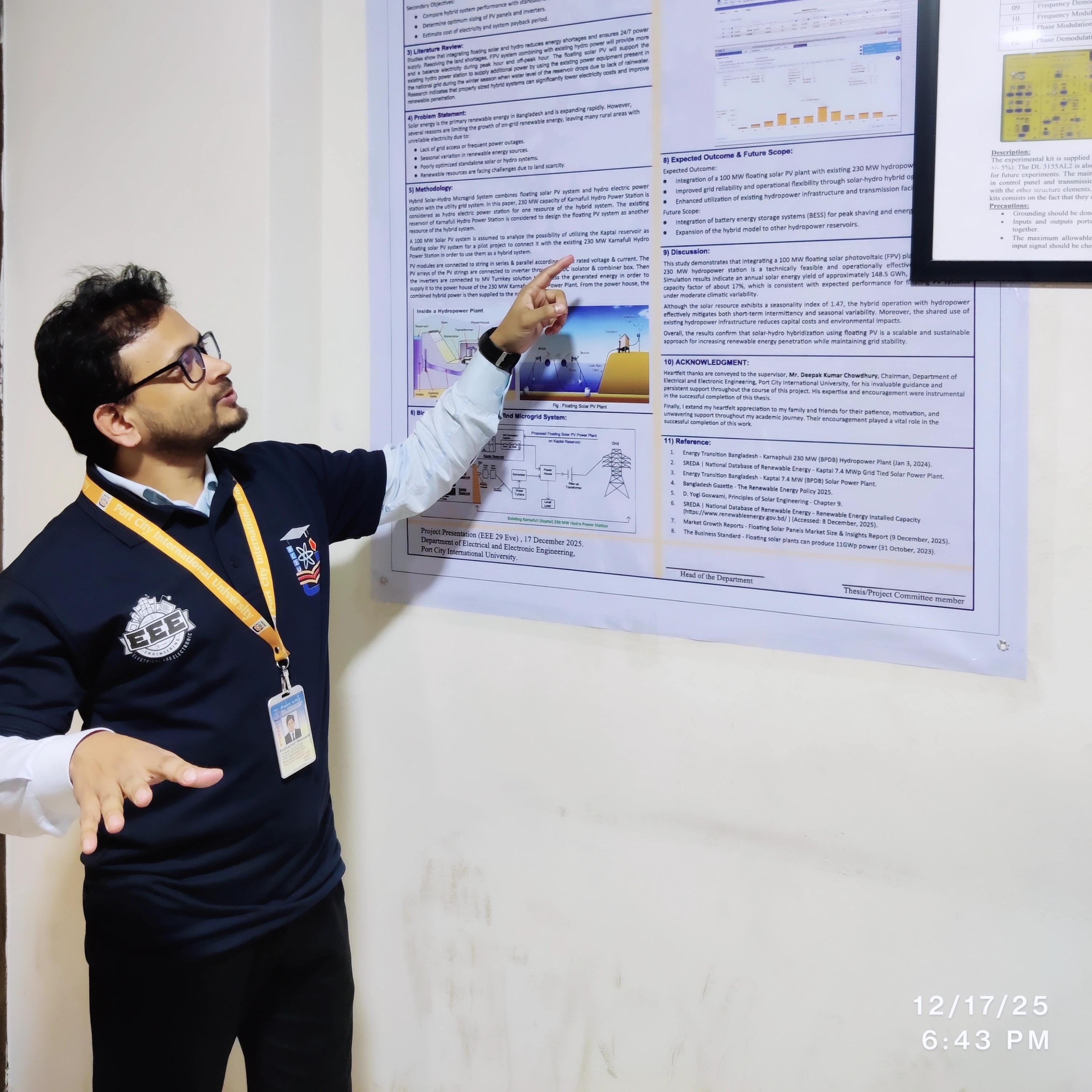 Presenting undergraduate thesis project poster